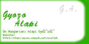 gyozo alapi business card